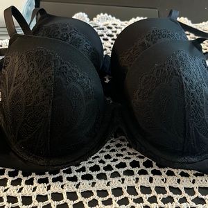 A pair of two Auden black bra with lace accents.  New with tags. Size 32 b.